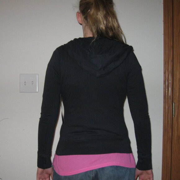 MILEY CYRUS / MAX AZRIA GIRL'S SZ M (10-14) JACKET BLACK HOODIE LS KNIT HOOD NWT - Picture 8 of 14